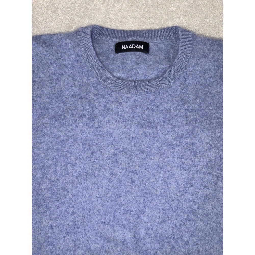 naadam cashmere sweater women blue medium (fits mire like a small) - Picture 2 of 11